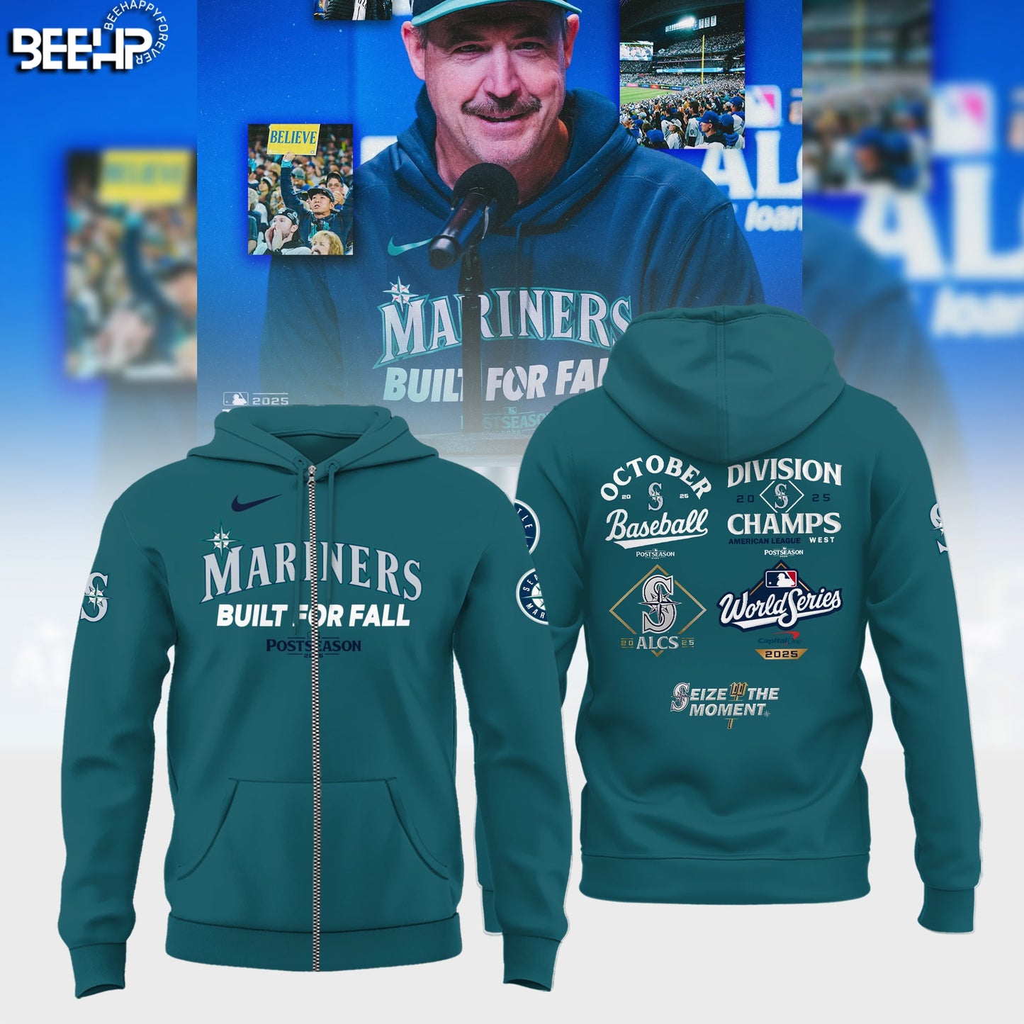 Seattle Mariners Built For Fall Limited Edition Zip Hoodie