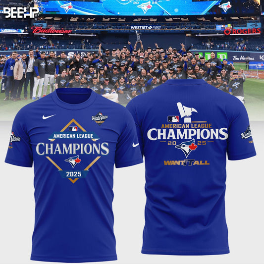 Toronto Blue Jays 2025 American League Champions Combo T-Shirt