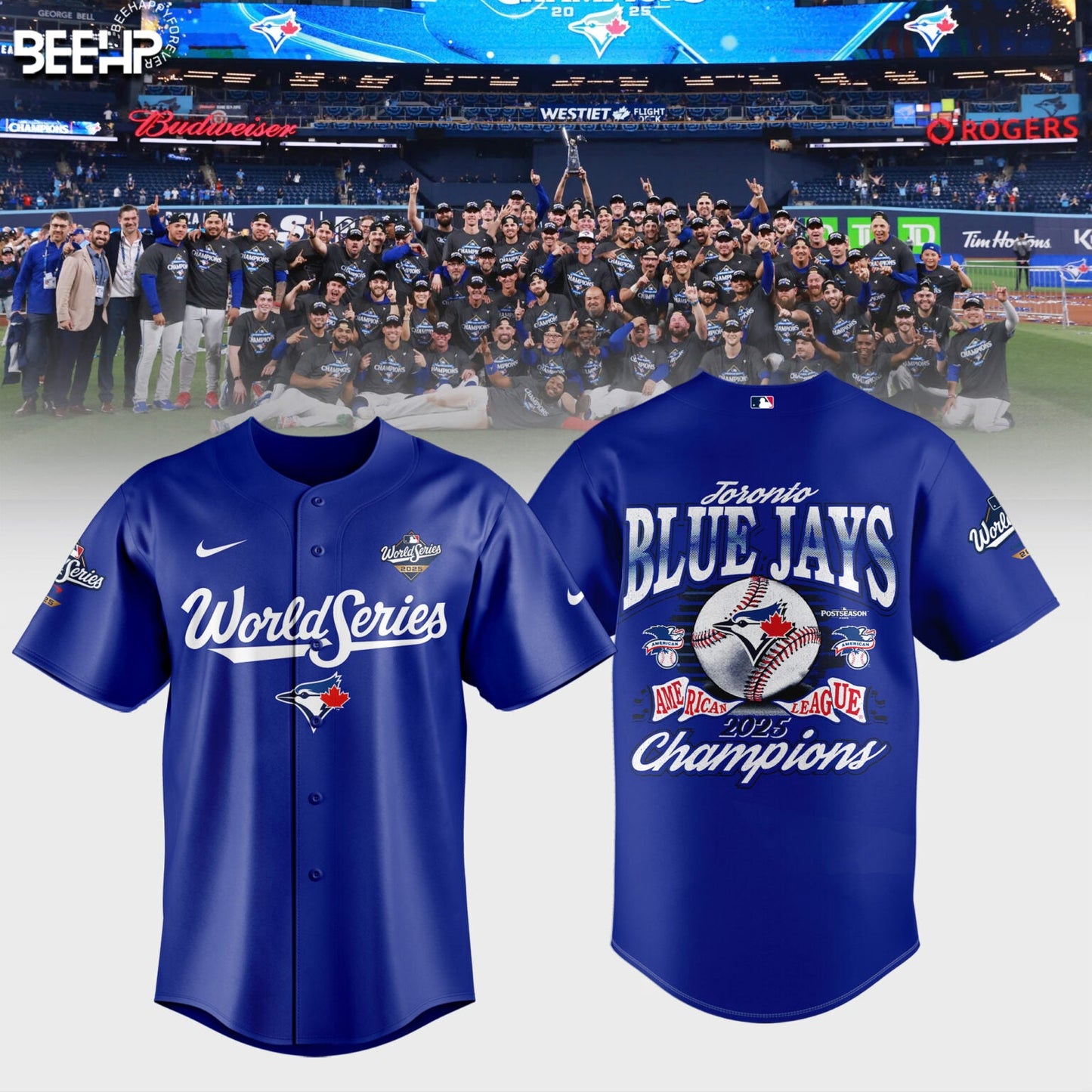 Toronto Blue Jays 2025 American League Champions Combo Jersey