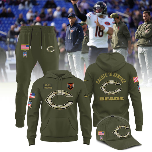 Chicago Bears Salute To Service 2025 Combo Hoodie