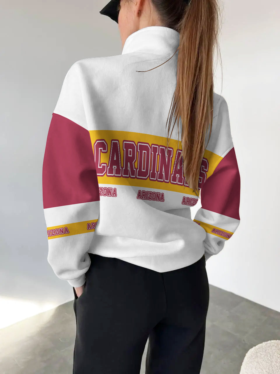 Arizona Cardinals  2025 New Design Casual Snap  Mockneck Pullover