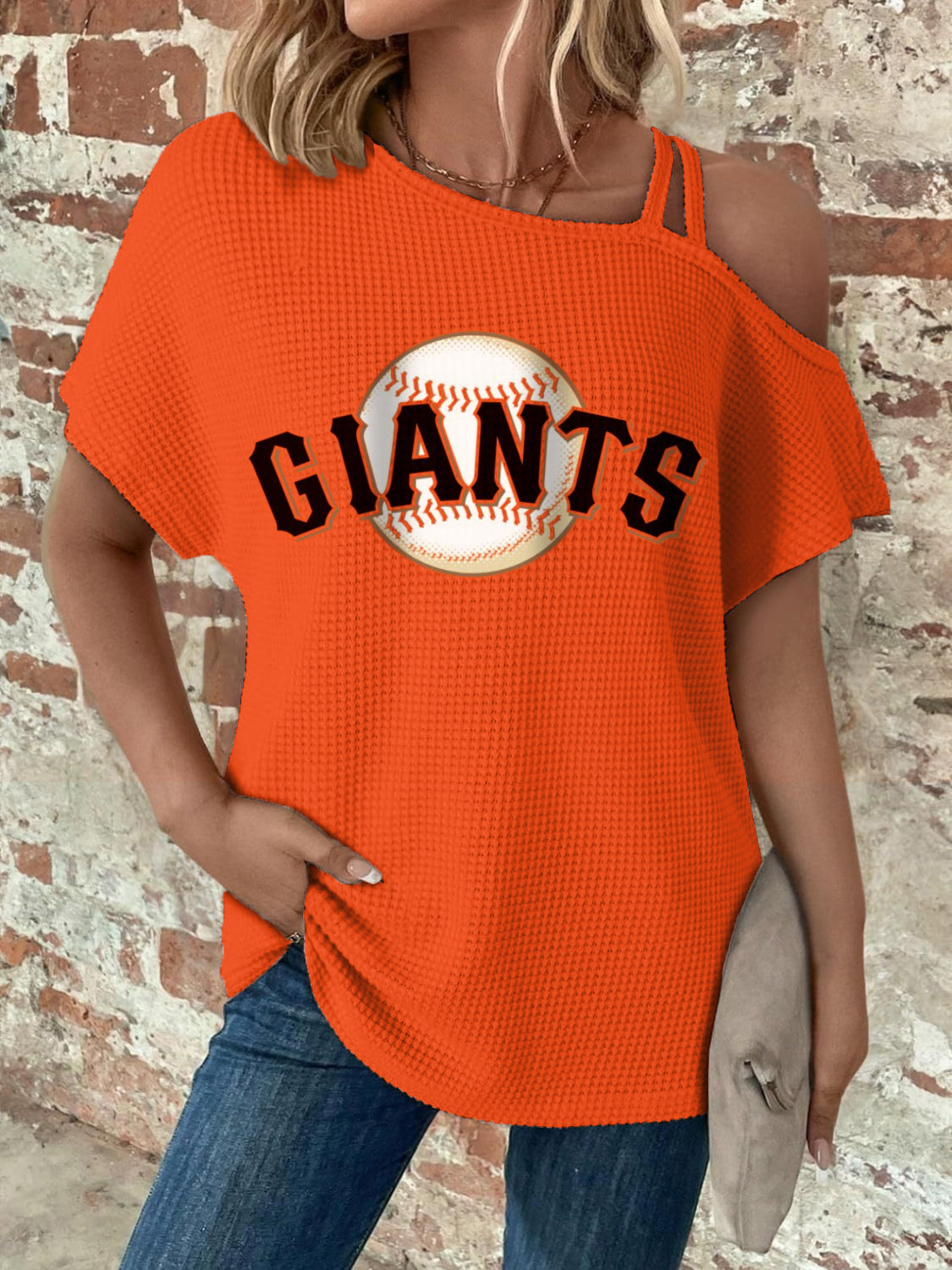 Asymmetrical Neck Short Sleeve T-Shirt