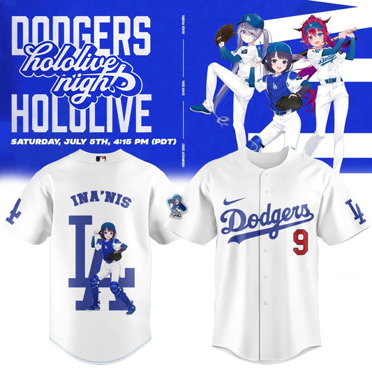Los Angeles Dodgers _ Hololive Night Inaâ€™nis Jersey 2025