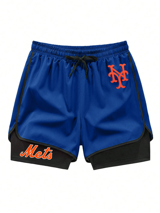 (2-In-1) Women's Athletic Shorts | Quick-Dry Polyester & Elastane Blend