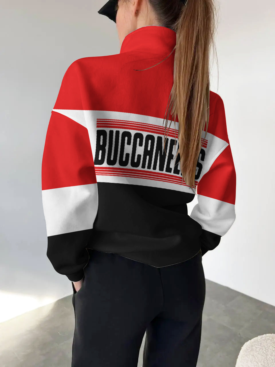 Tampa Bay Buccaneers 2025 New Design Casual Snap  Mockneck Pullover