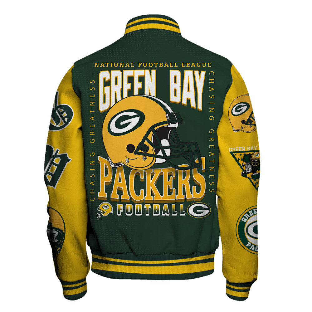 Green Bay Packers NFL 2025 National Football Conference Unisex Varsity Jacket V3