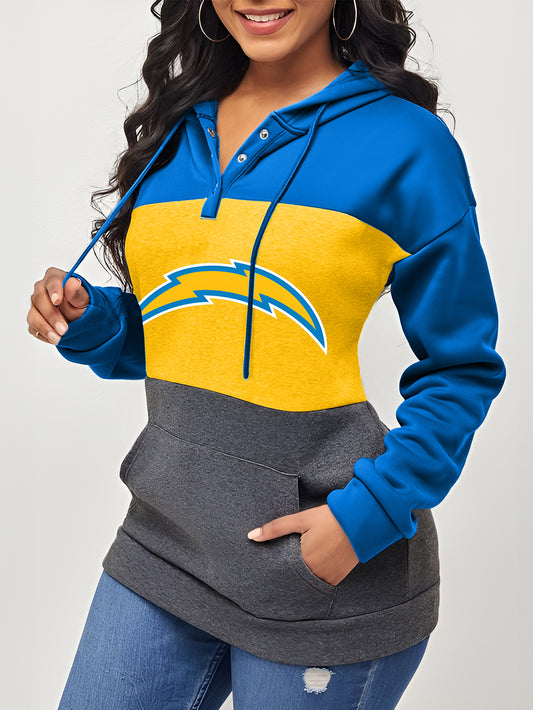 Women's Colorblock Drawstring Hoodie