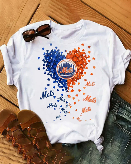 Print round neck unisex T-shirt