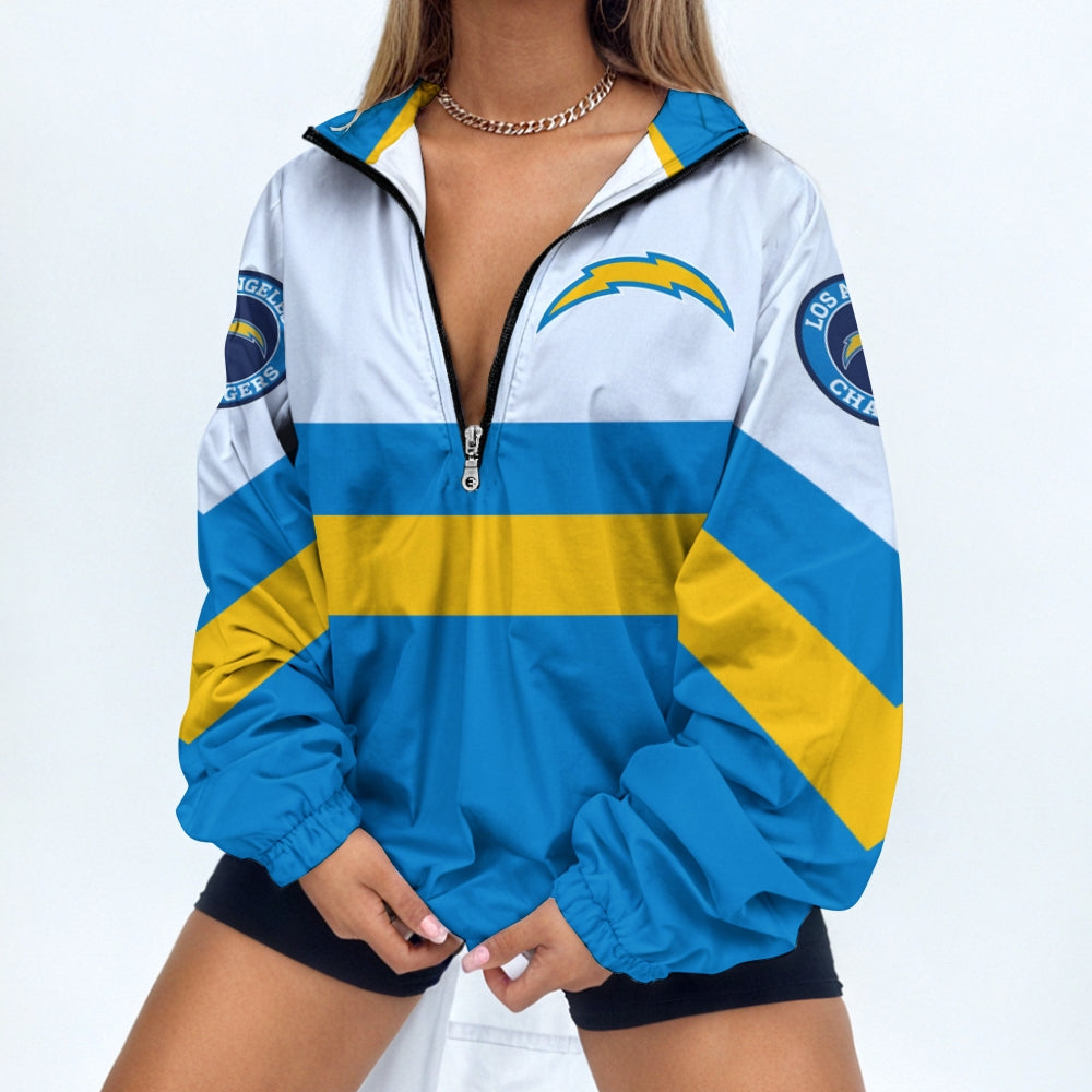 Women's Print V Neck Zipper Sweatshirt Jacket