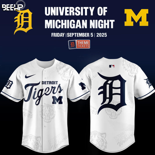 Detroit Tigers x Michigan Wolverines Night Game Limited Edition Jersey 2025
