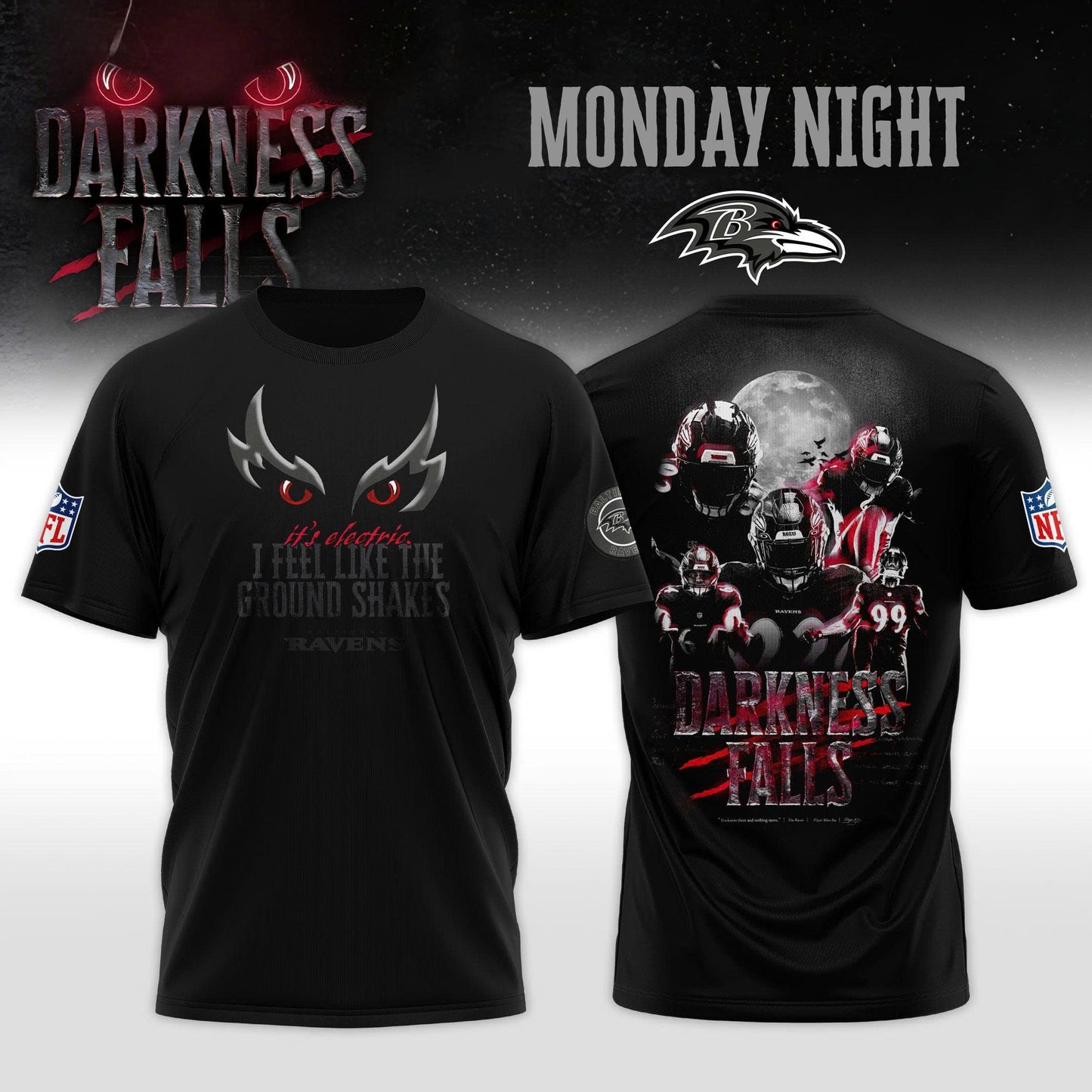 Baltimore Ravens “Darkness Falls” 2025 Special Edition T-Shirt