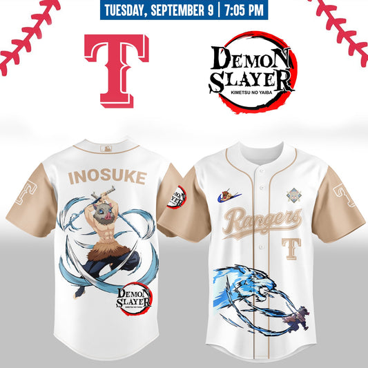 Texas Rangers _ Demon Slayer Jersey 2025