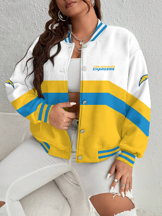 Los Angeles Chargers Women's Long Pass Full- Snap Casual Jacket