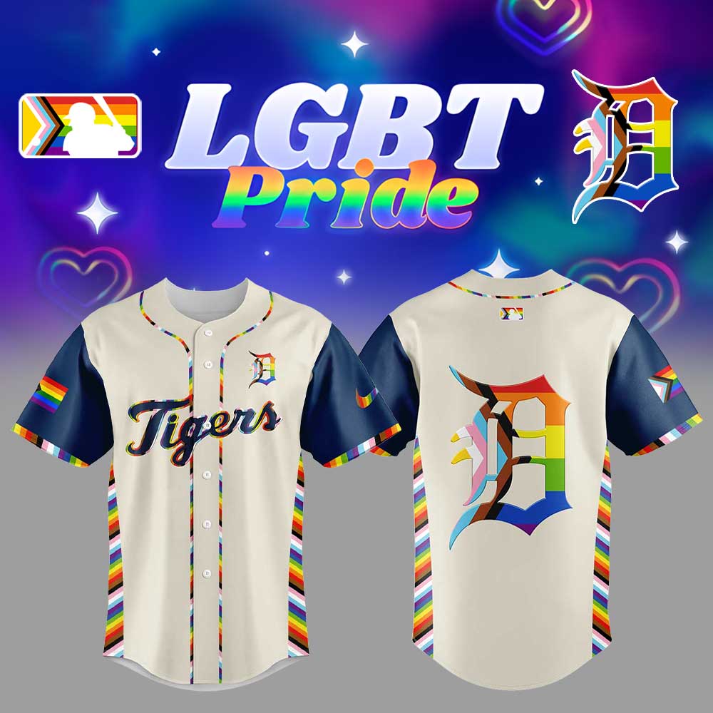 Limited Edition Detroit Tigers LGBT Pride Night New Jersey