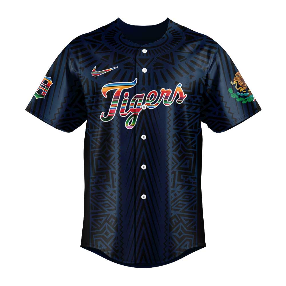 Limited Edition Detroit Tigers Mexican Heritage Night Blue Jersey