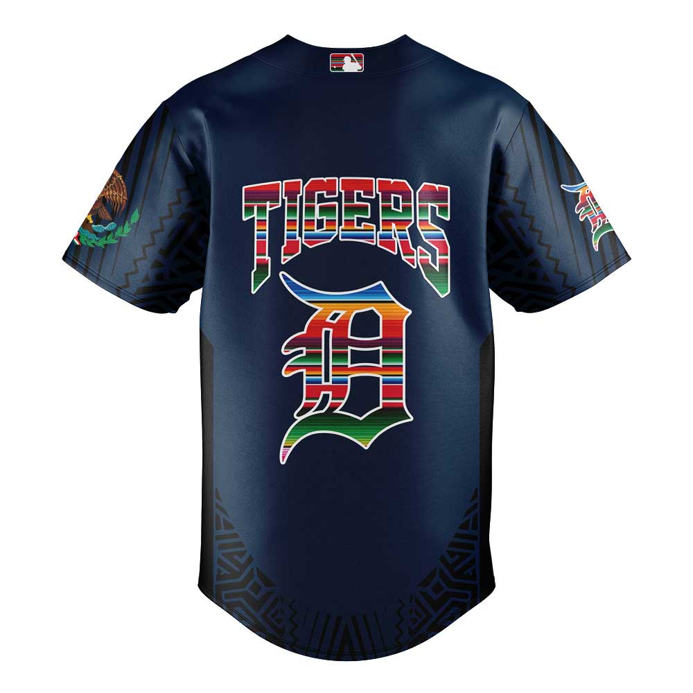 Limited Edition Detroit Tigers Mexican Heritage Night Blue Jersey