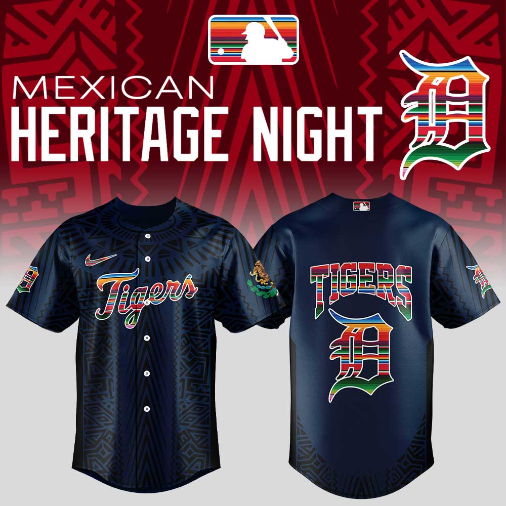 Limited Edition Detroit Tigers Mexican Heritage Night Blue Jersey