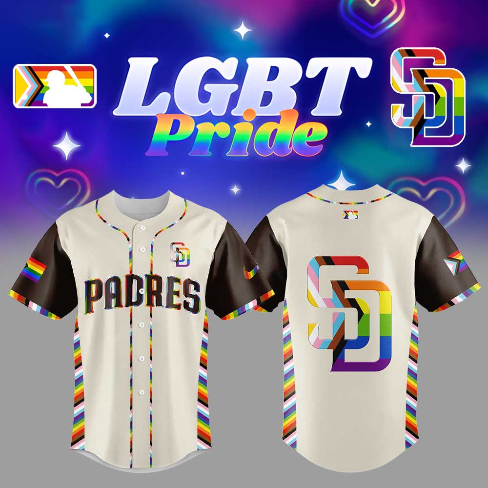 Limited Edition San Diego Padres LGBT Pride Night New Jersey