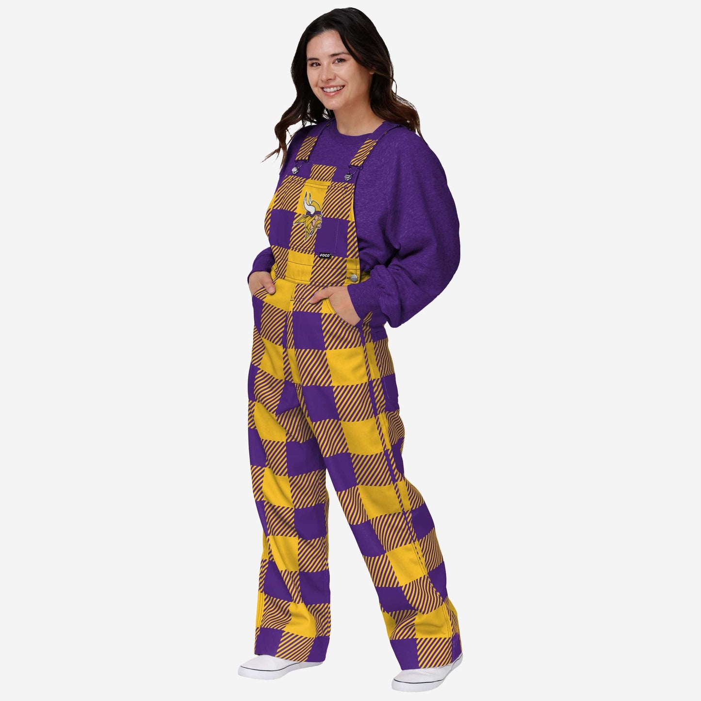 New Womens Plaid Bib Overalls