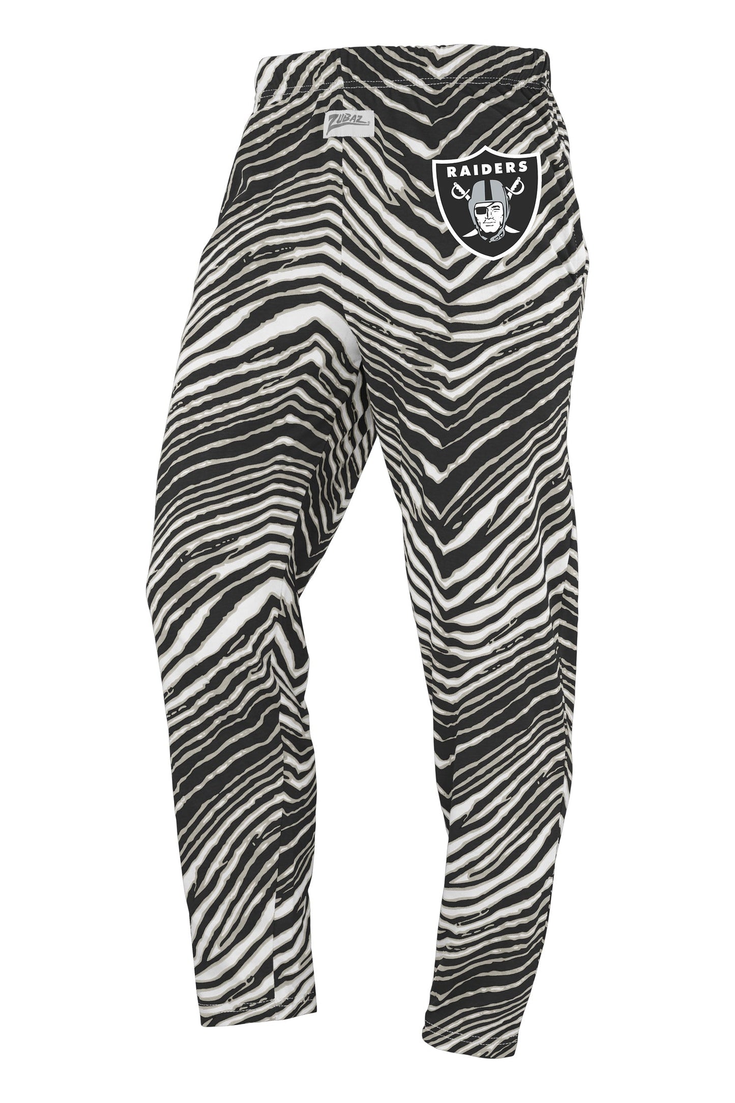 Zubaz NFL Adult Unisex Z88 Zebra Pants, Las Vegas Raiders For Men and Women