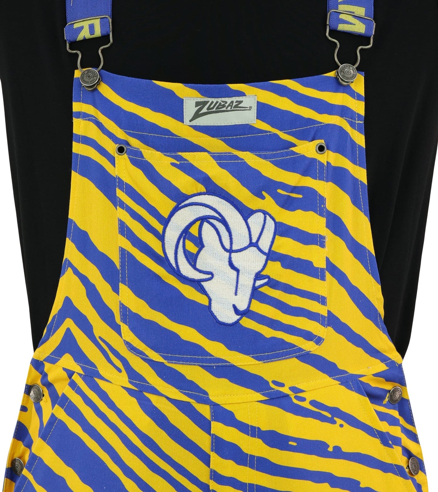 Zubaz NFL Unisex Zebra Lightweight Bib, Los Angeles Rams