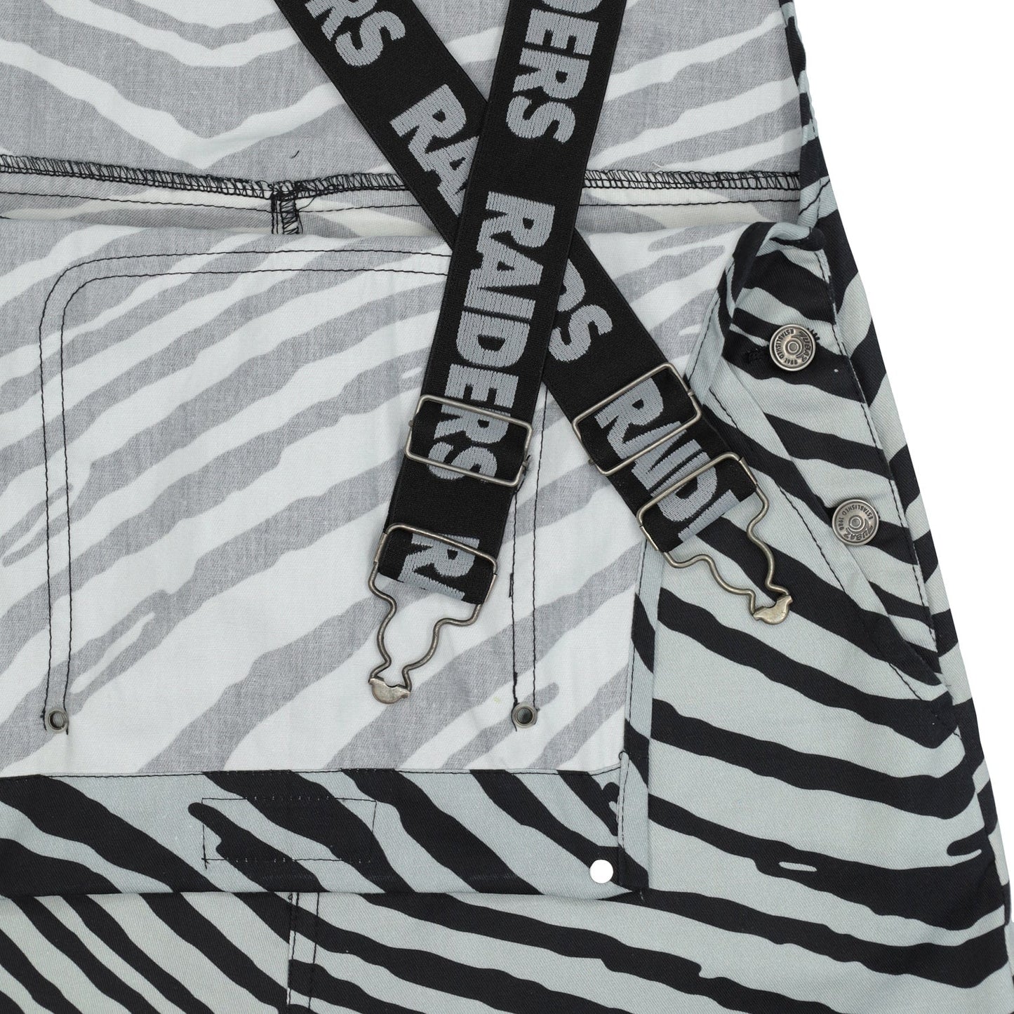 Zubaz NFL Unisex Zebra Lightweight Bib, Las Vegas Raiders