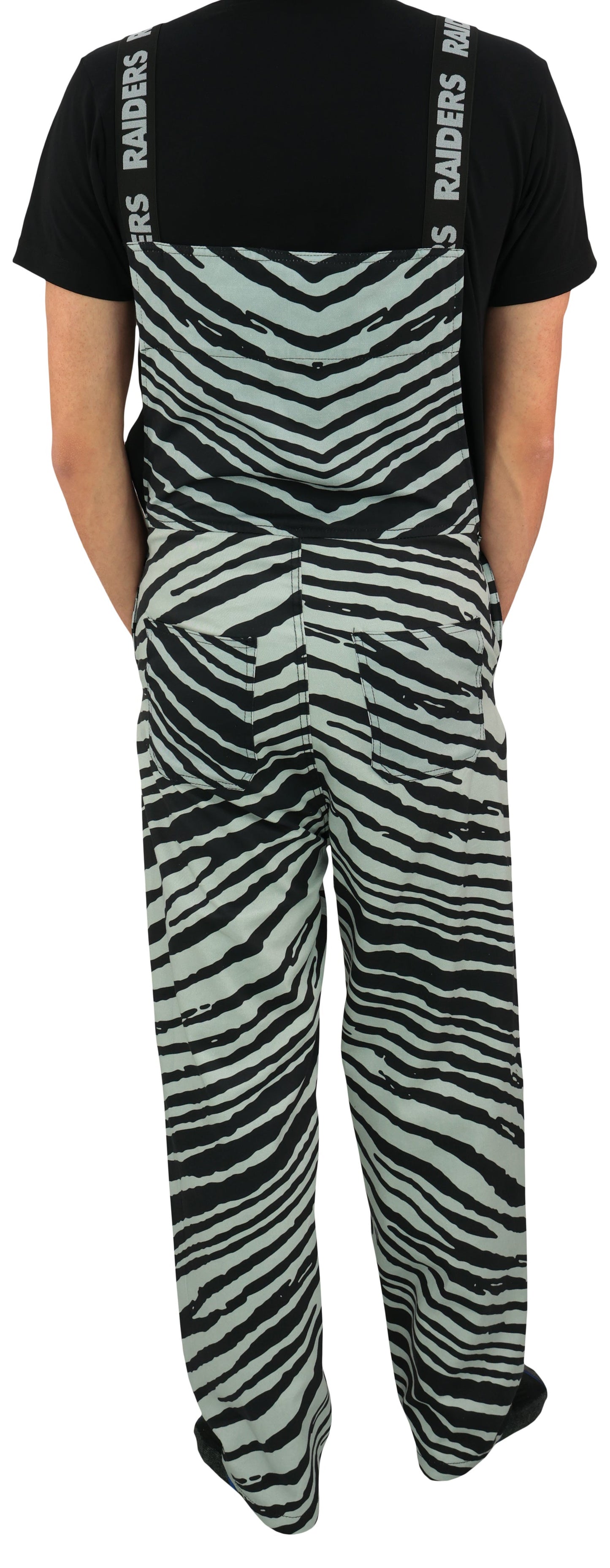 Zubaz NFL Unisex Zebra Lightweight Bib, Las Vegas Raiders