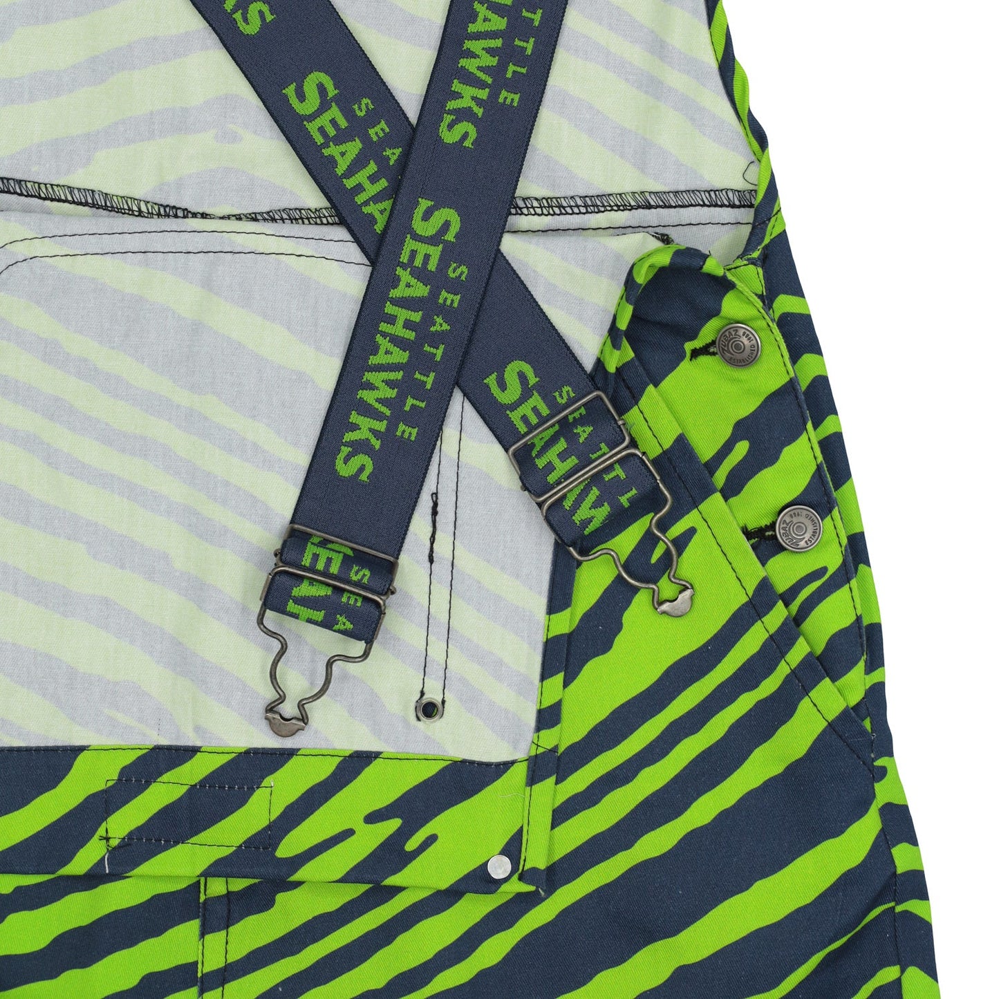 Zubaz NFL Unisex Zebra Lightweight Bib, Seattle Seahawks