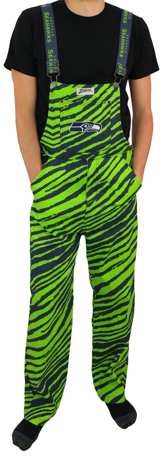 Zubaz NFL Unisex Zebra Lightweight Bib, Seattle Seahawks
