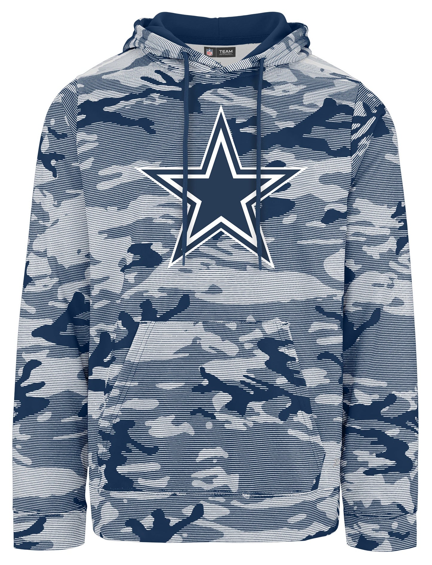 Zubaz NFL Men's Team Color Camo Lines Hoodie Dallas Cowboys