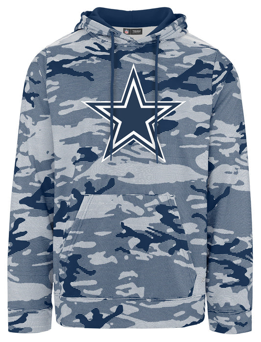 Zubaz NFL Men's Team Color Camo Lines Hoodie Dallas Cowboys