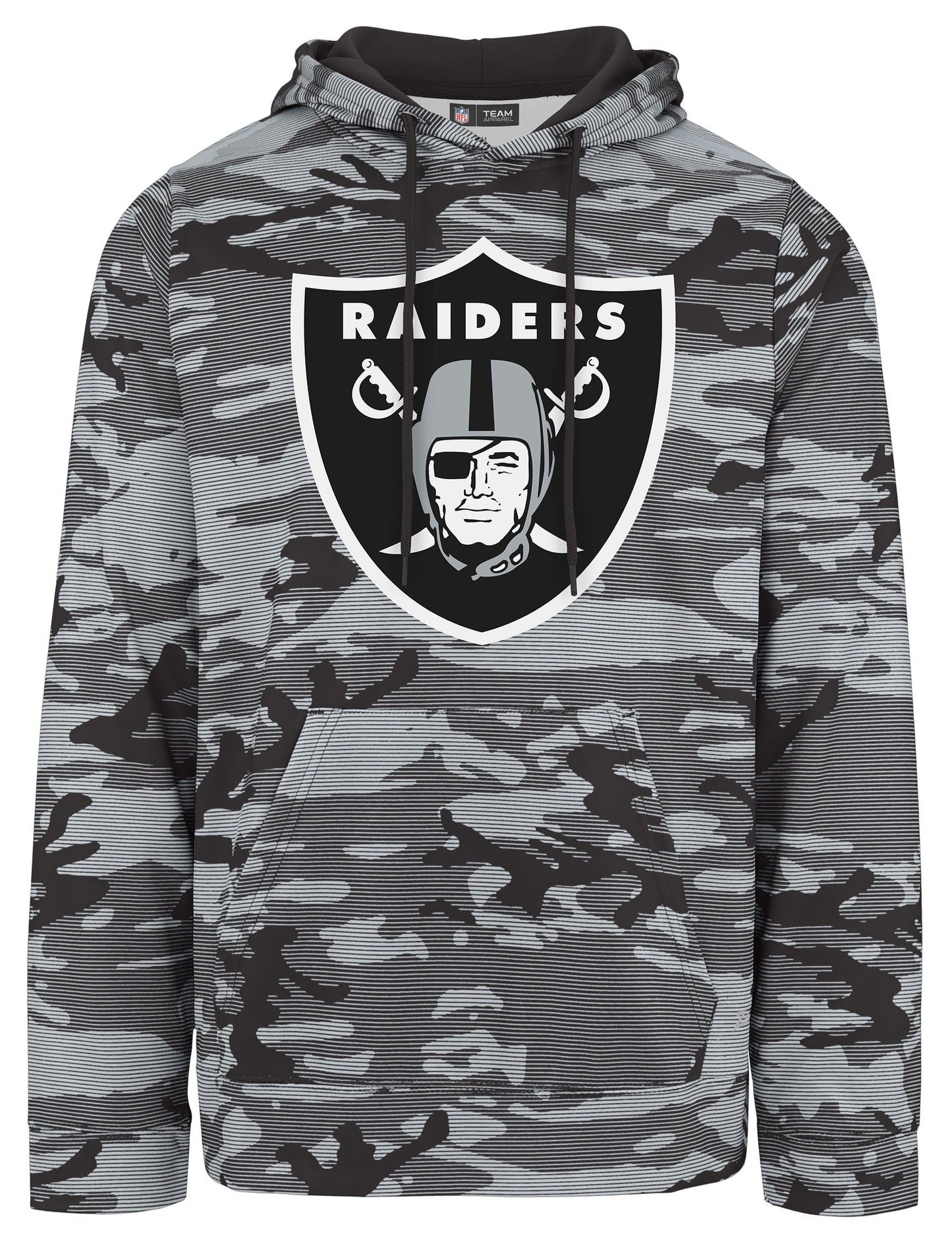 Zubaz NFL Men's Team Color Camo Lines Hoodie Las Vegas Raiders