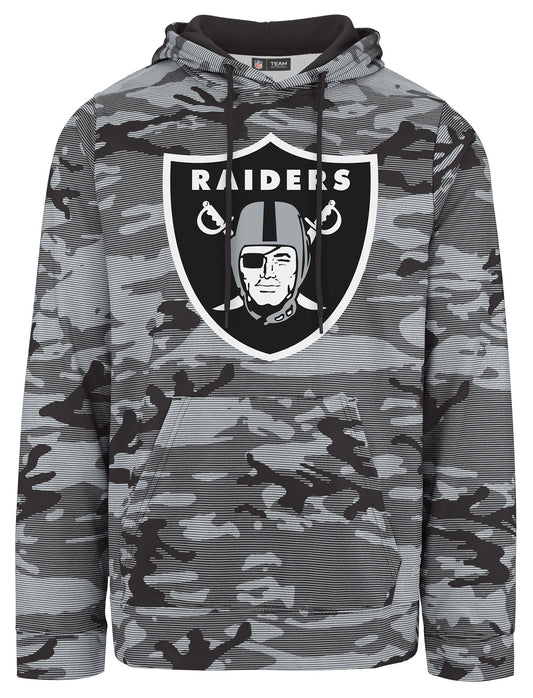 Zubaz NFL Men's Team Color Camo Lines Hoodie Las Vegas Raiders
