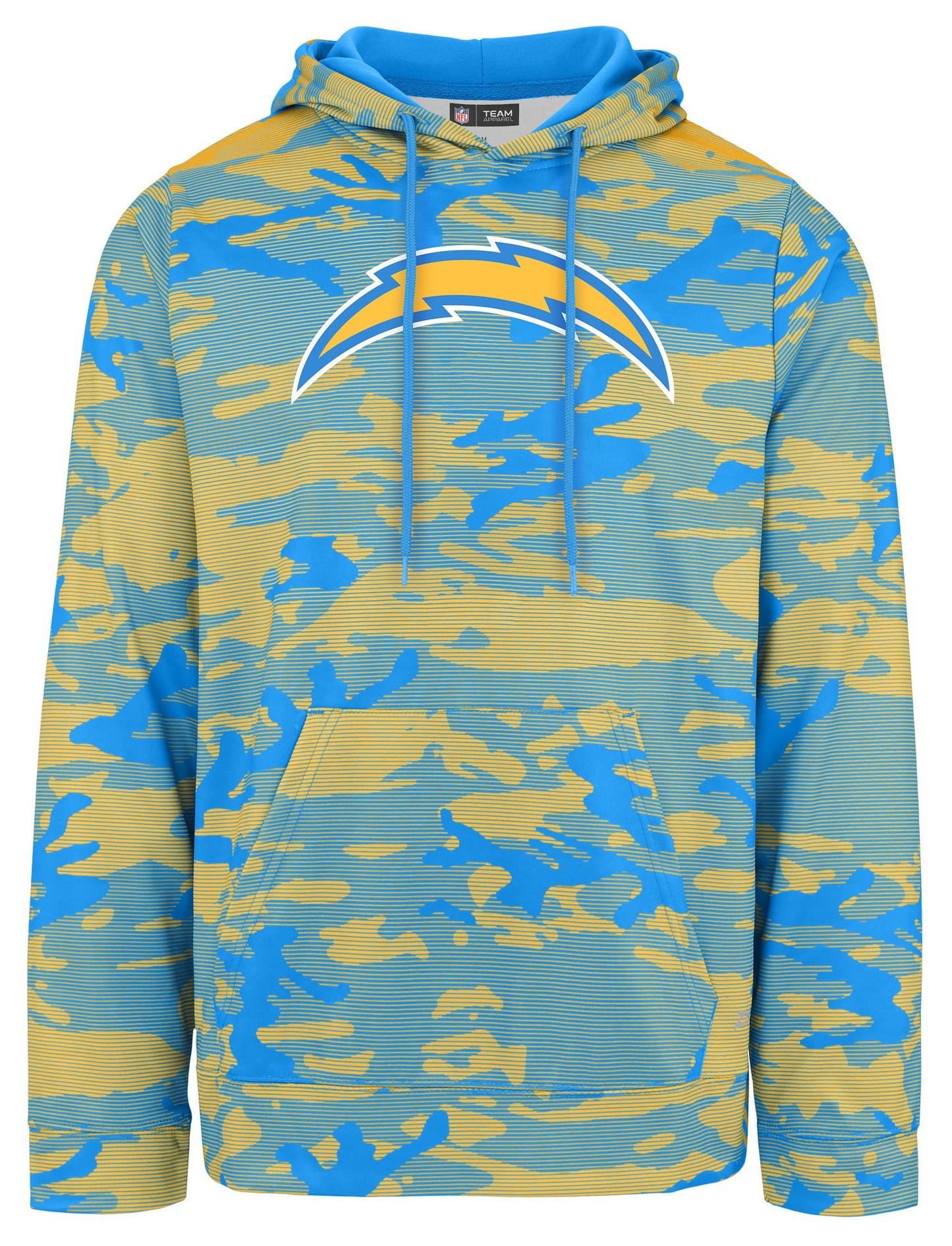 Zubaz NFL Men's Team Color Camo Lines Hoodie Los Angeles Chargers