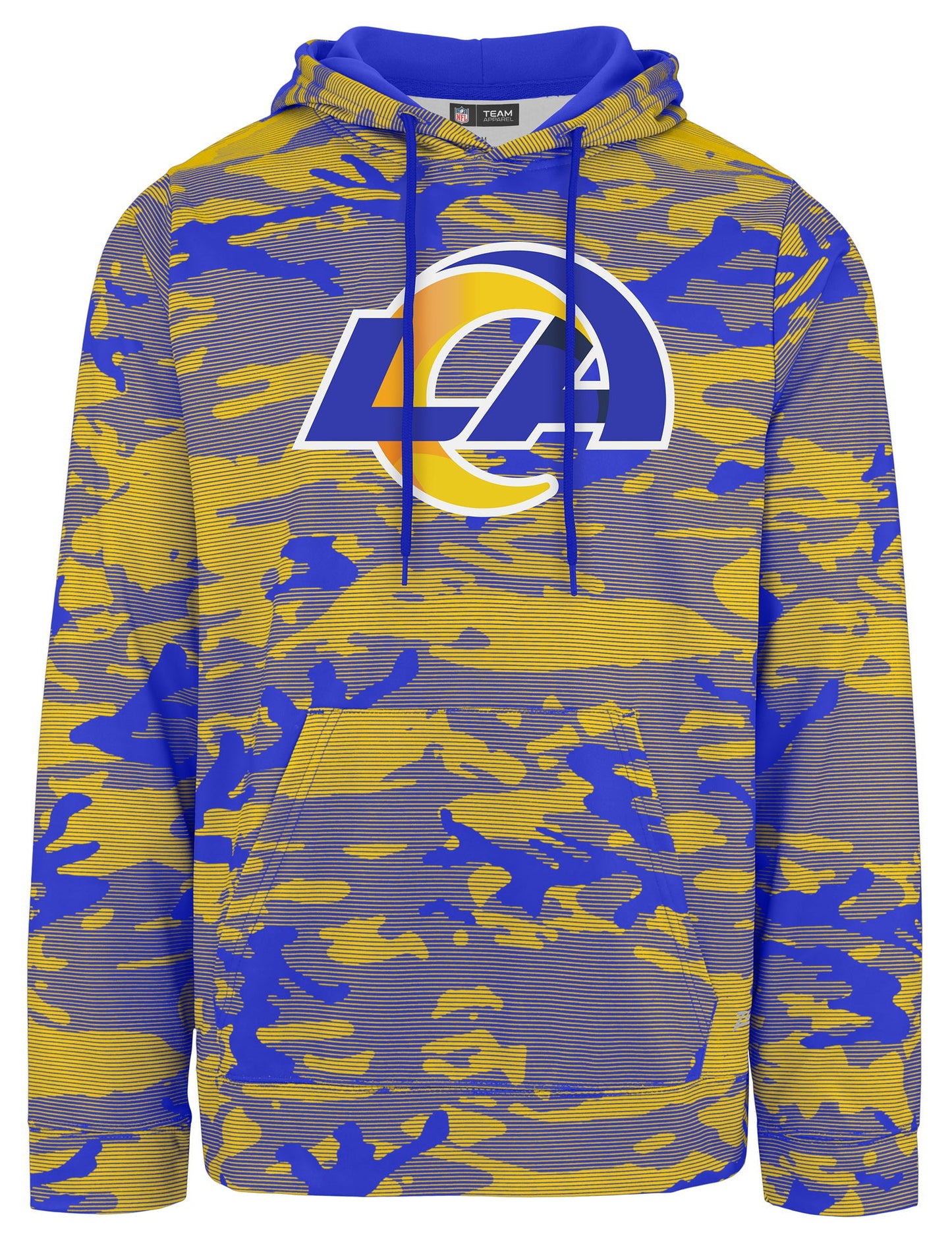 Zubaz NFL Men's Team Color Camo Lines Hoodie Los Angeles Rams