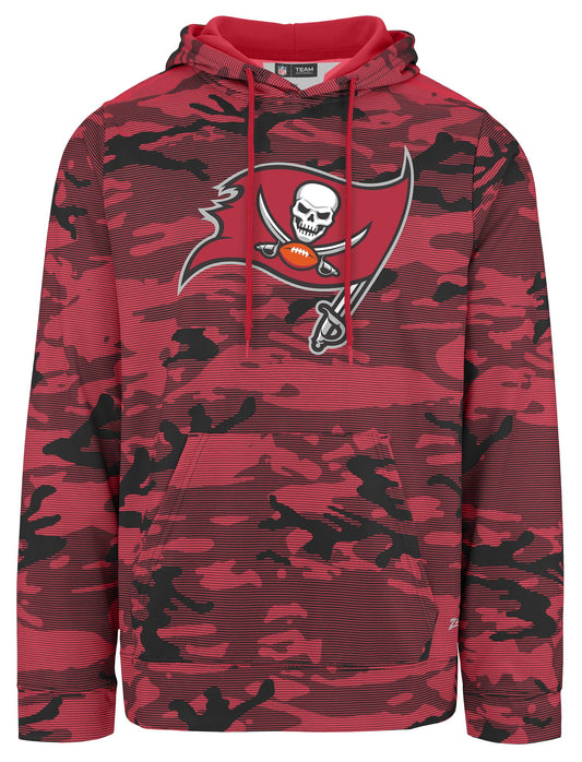 Zubaz NFL Men's Team Color Camo Lines Hoodie Tampa Bay Buccaneers