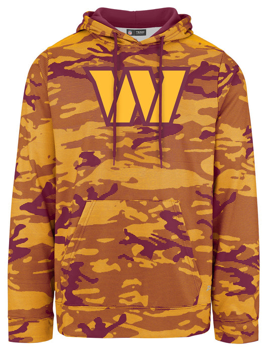 Zubaz NFL Men's Team Color Camo Lines Hoodie Washington Commanders