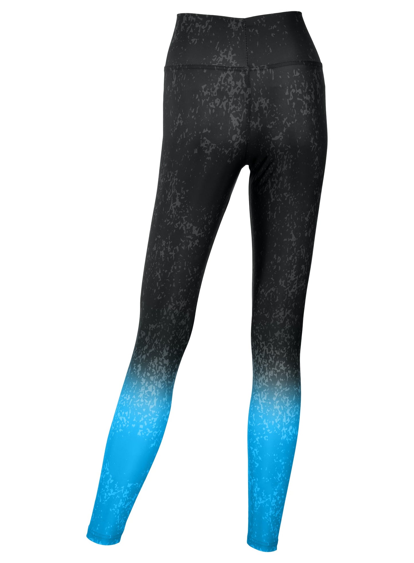 Zubaz NFL Women's Distressed Gradient Leggings with Team Wordmark Carolina Panthers