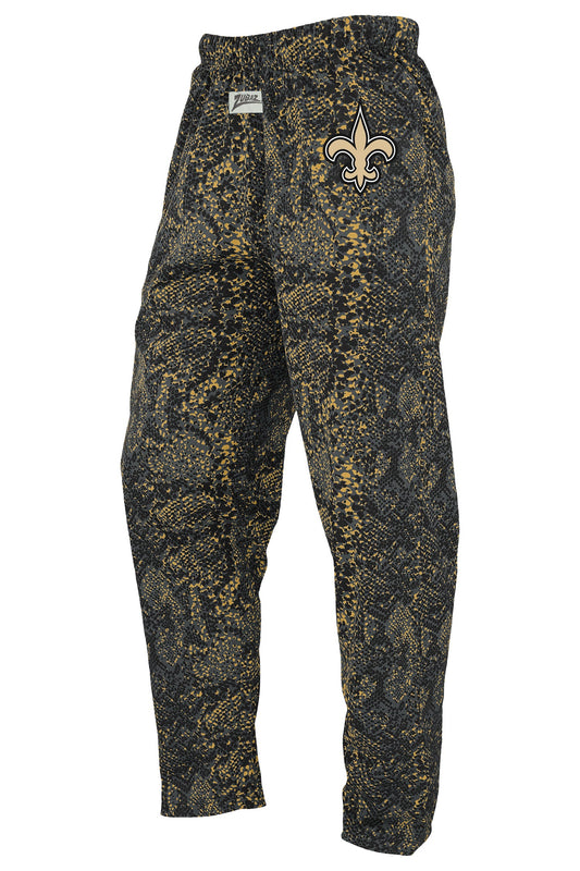 Zubaz NFL Unisex Z88 Post Pant, New Orleans Saints