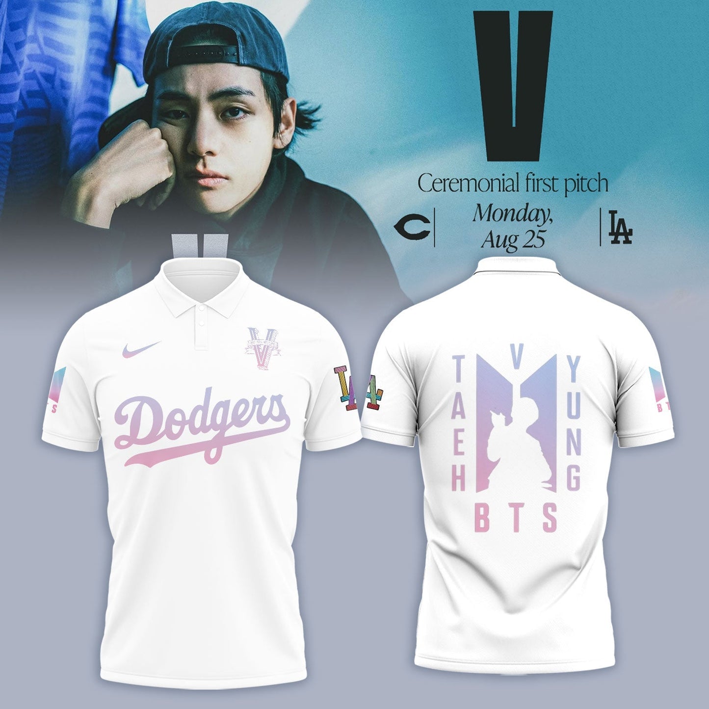 Los Angeles Dodgers x V BTS Polo