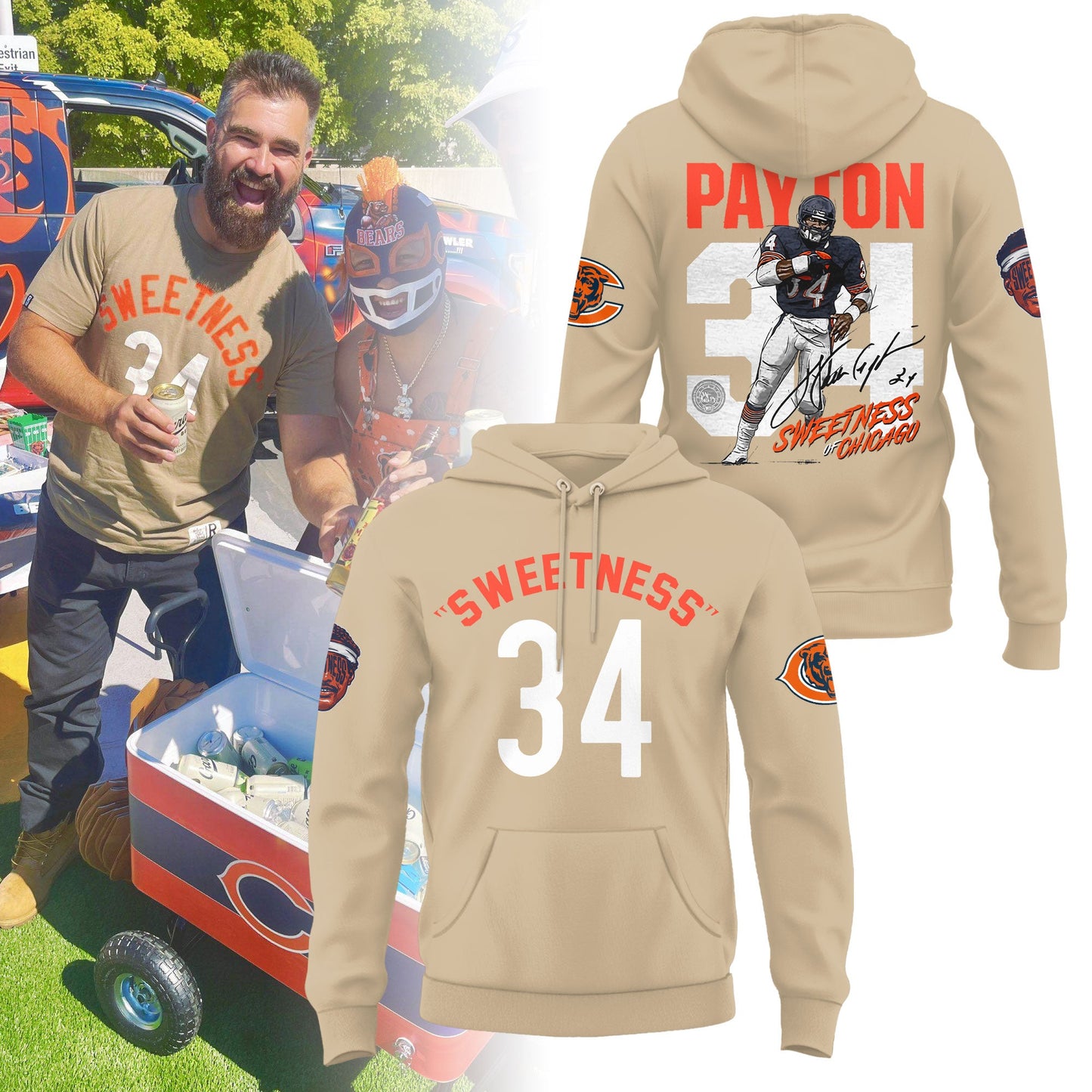 Chicago Bears "Sweetness" 34 Hoodie