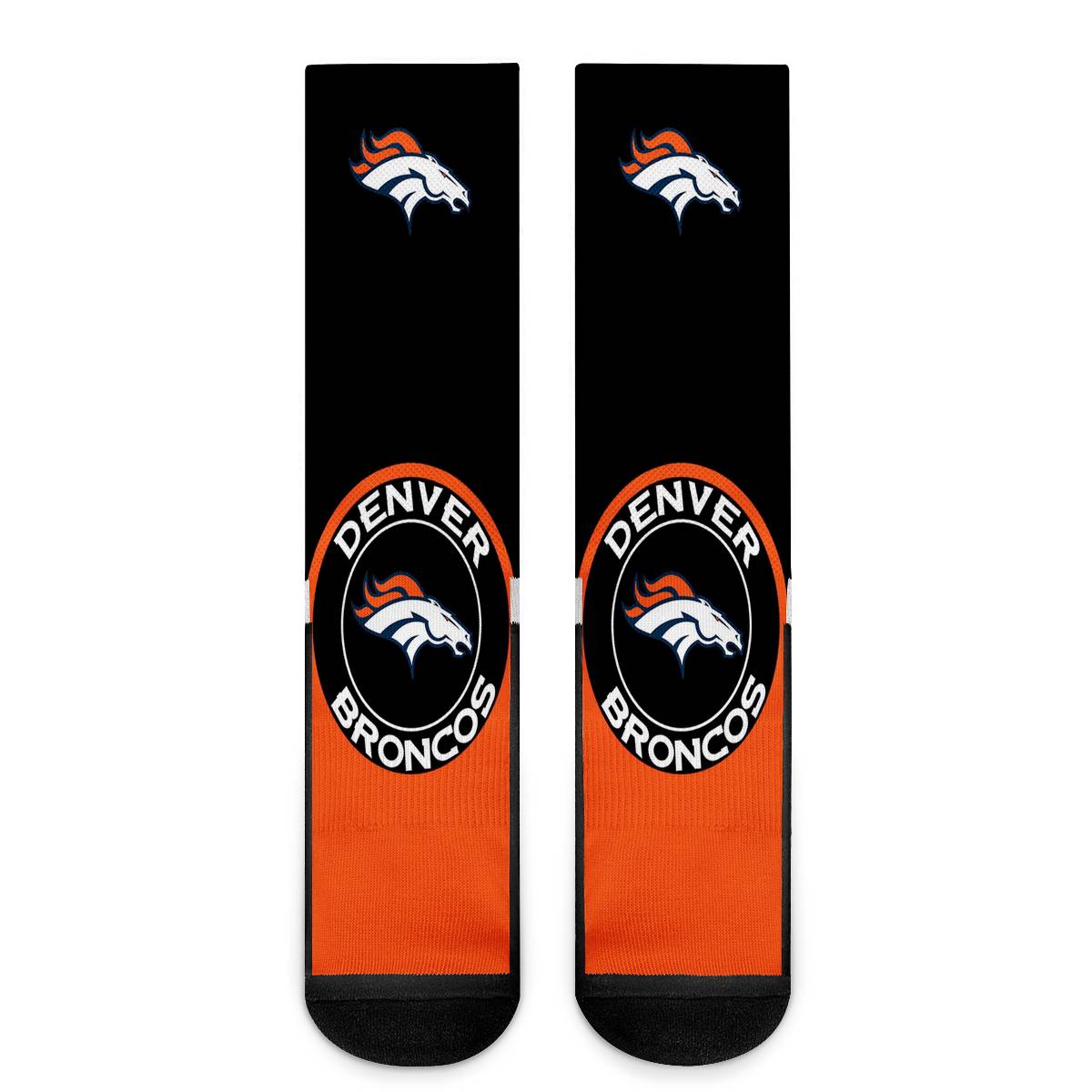 Denver Broncos For Bare Feet Crew Socks