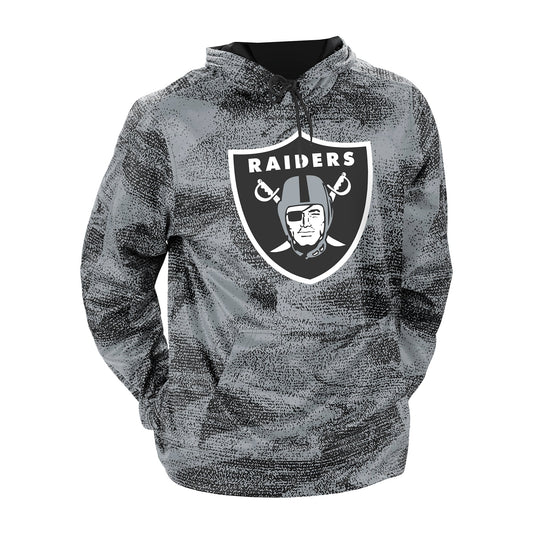 Zubaz NFL Men's Las Vegas Raiders Static Waves With Team Primary Logo Hoodie