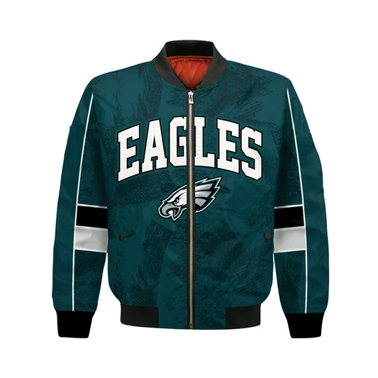 Philadelphia Eagles Football Team 2025 - 26 Cheering Symbols Bomber Jacket