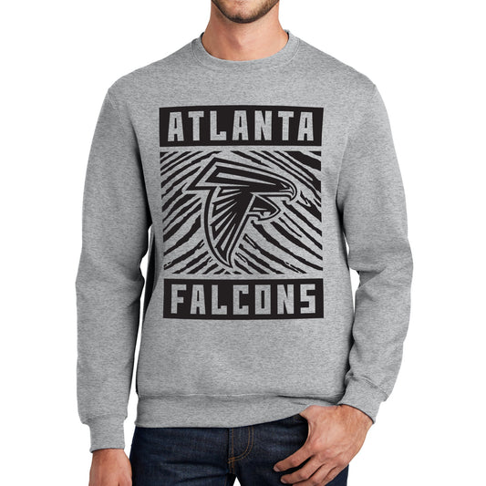 Zubaz NFL Men's Crewneck Sweatshirt With Zebra Graphic, Atlanta Falcons