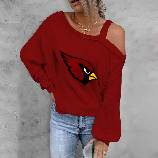 ASYMMETRICAL NECK SHIFT CASUAL LONG SLEEVE TOP