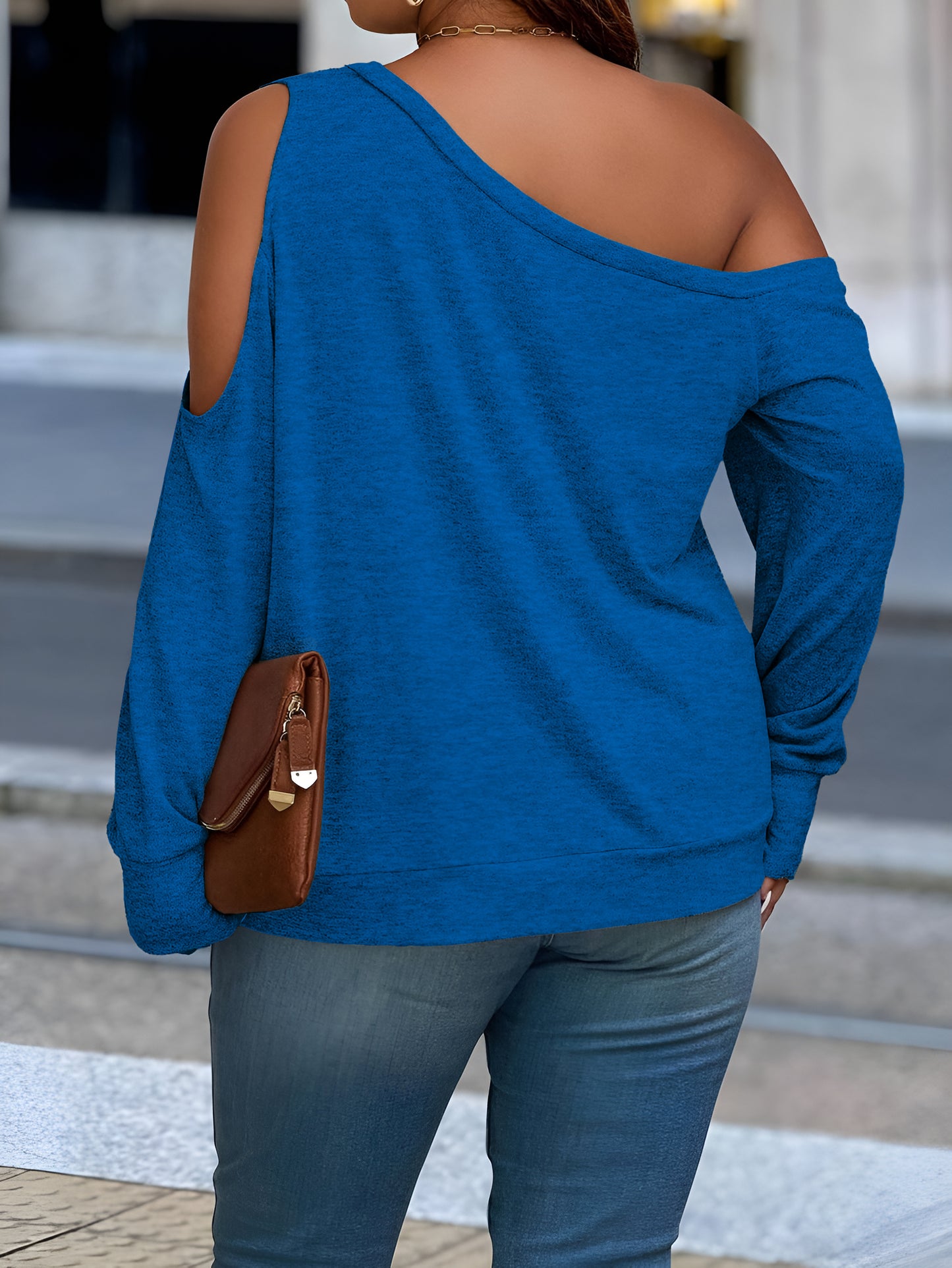 Asymmetric Off-Shoulder Women's Sweatshirt