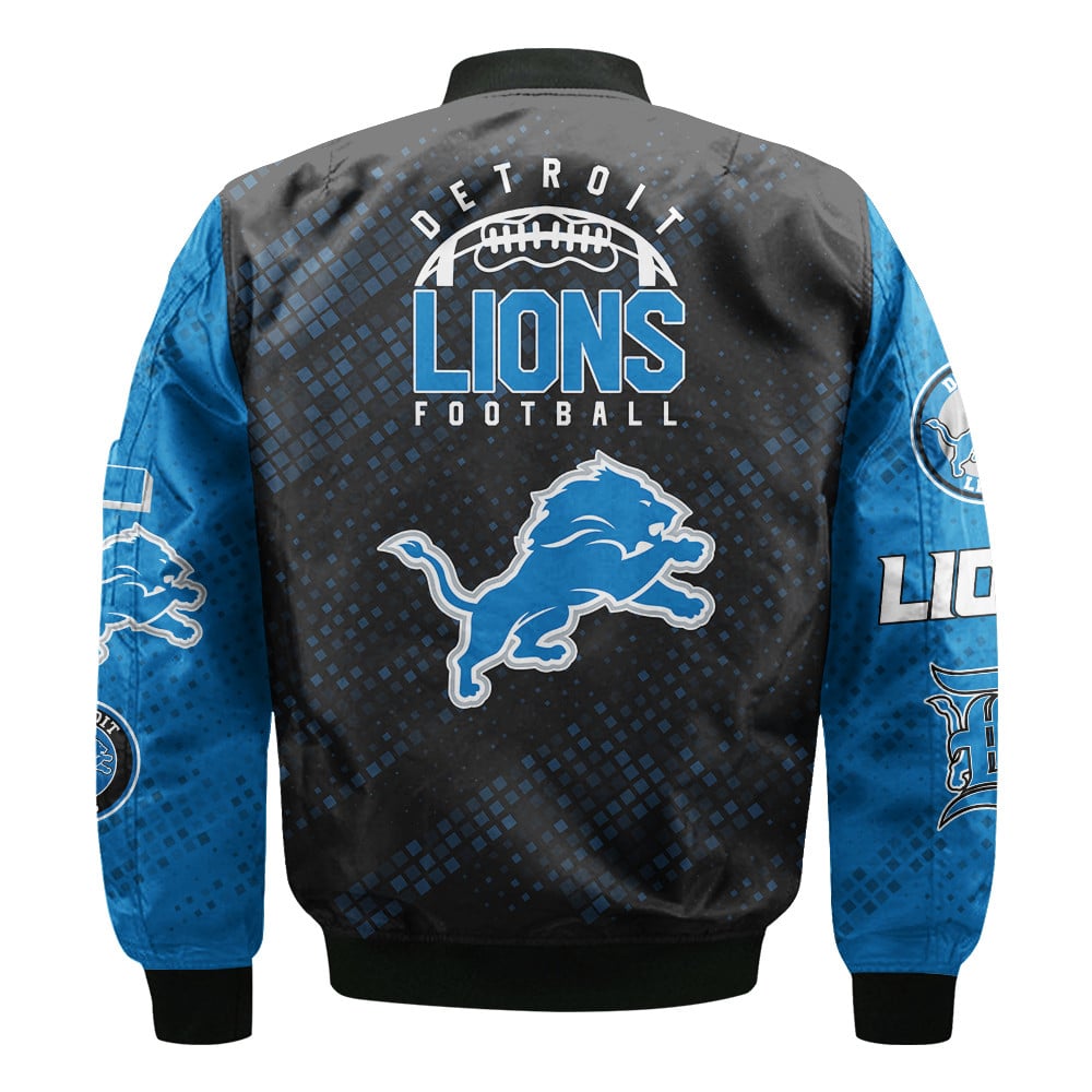 Detroit Lions National Football League Pattern Bomber Jacket V13