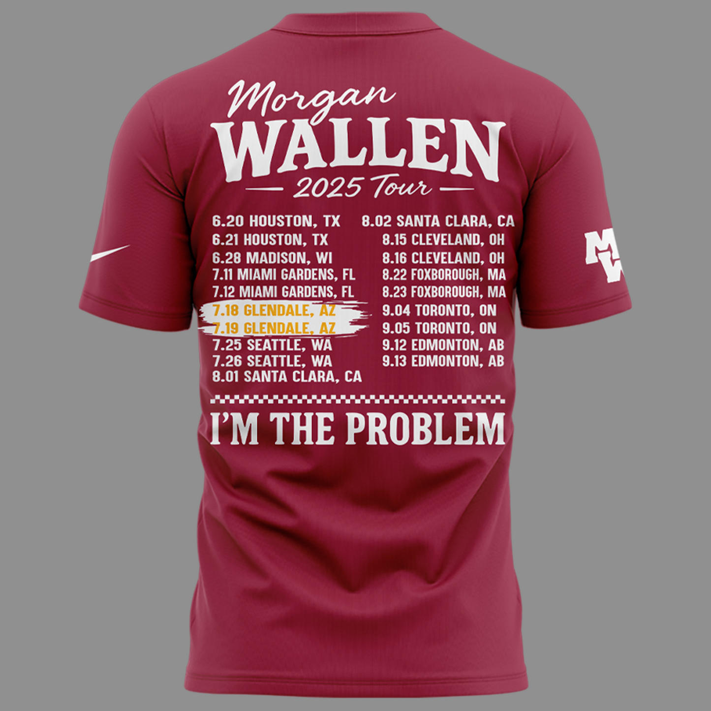 Special New Morgan Wallen x Arizona Cardinals Tshirt