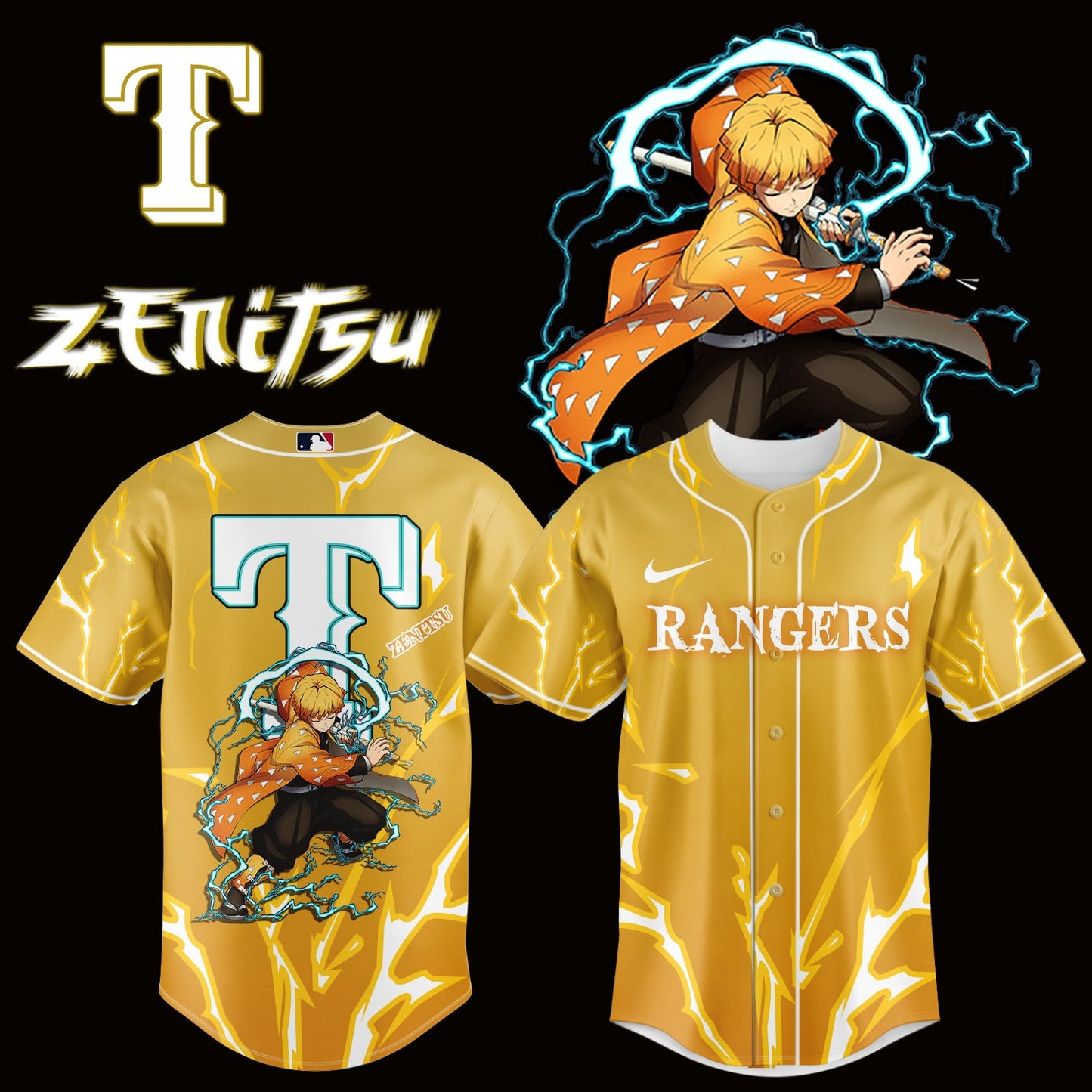 Texas Rangers _ Demon Slayer Jersey 2025